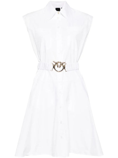 Sleeveless Cotton Shirt Dress