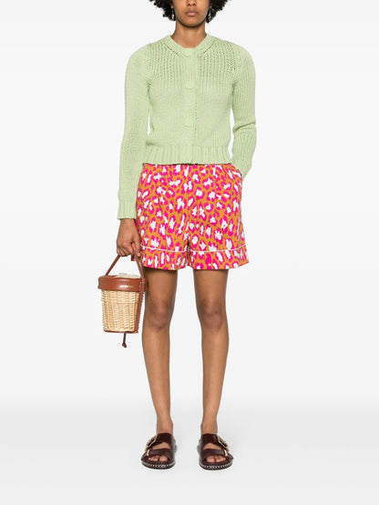 Balbino Leopard-Print Tailored Shorts