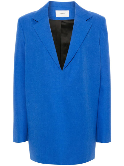 Long-Sleeve Wool Blouse