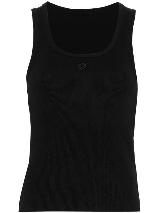 Embroidered-Logo Ribbed Tank Top