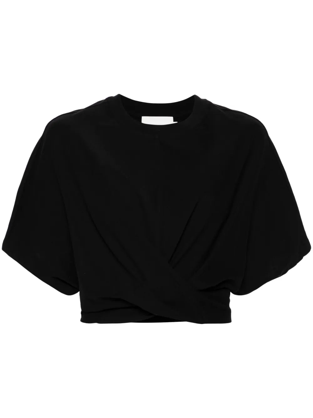 Tie-Fastening Cropped T-Shirt