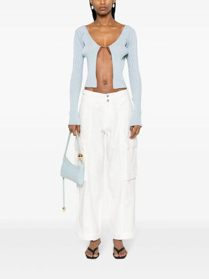 Wide-Leg Cargo Trousers