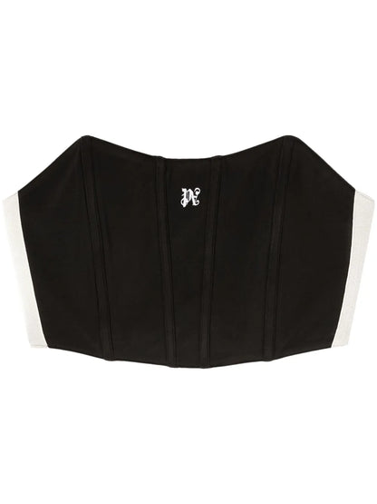Monogram-Print Corset Top