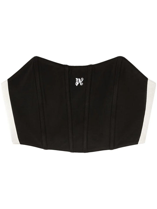 Monogram-Print Corset Top