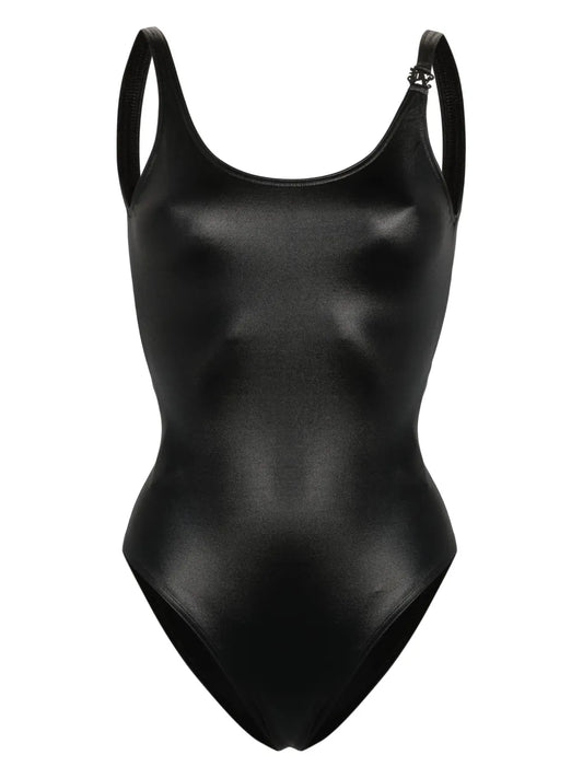 Monogram-Plaque Swimsuit