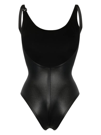 Monogram-Plaque Swimsuit