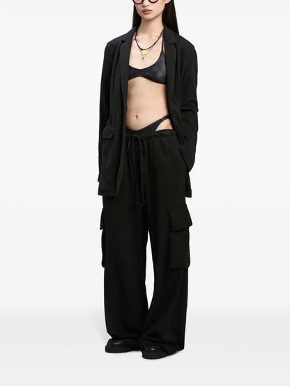 Wide-Leg Cotton Cargo Trousers