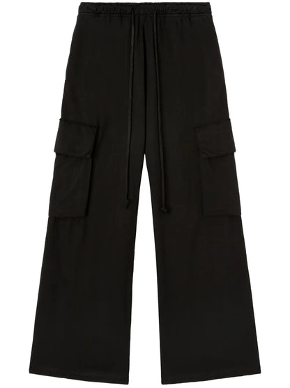 Wide-Leg Cotton Cargo Trousers