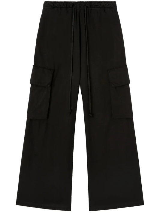 Wide-Leg Cotton Cargo Trousers