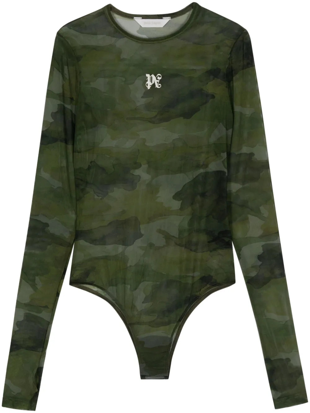 Embroidery-Logo Camouflage Bodysuit