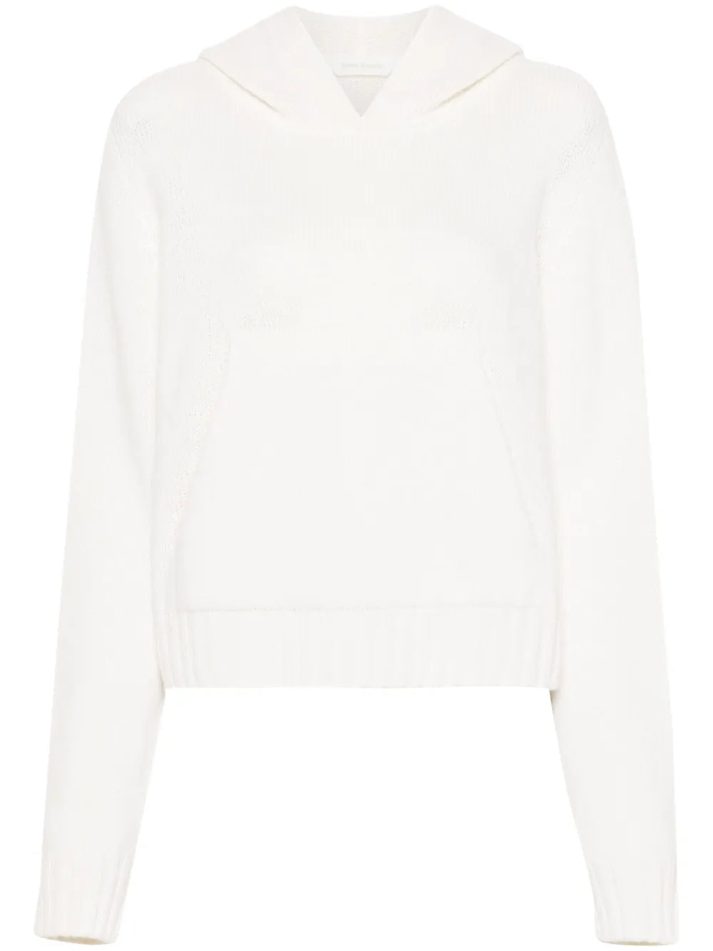 Curved Logo Knitted Hoodie