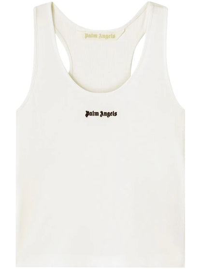 Logo-Embroidered Ribbed Tank Top