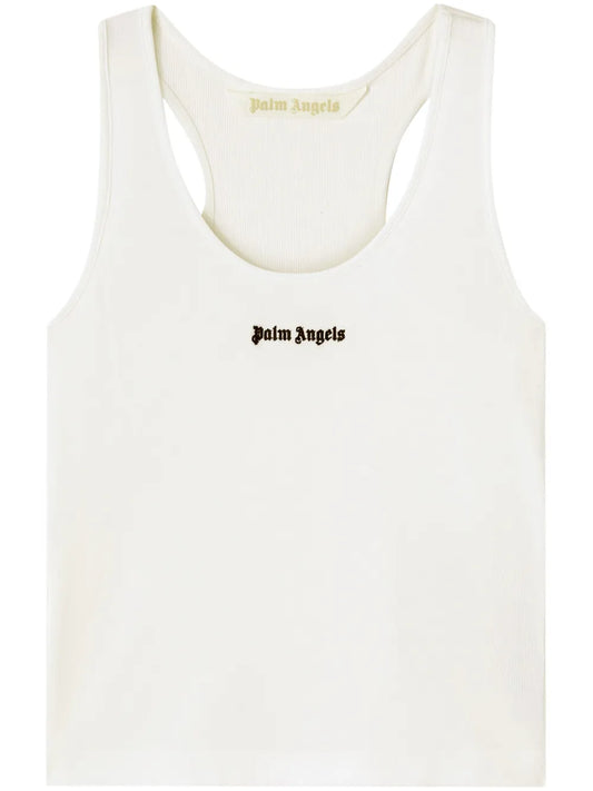 Logo-Embroidered Ribbed Tank Top