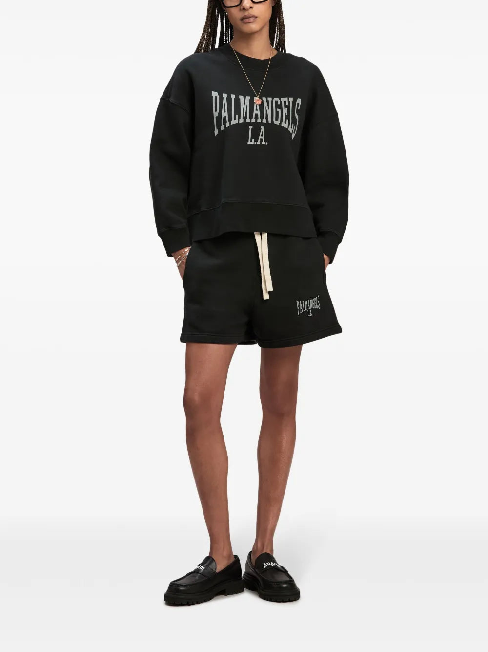 Logo-Print Cotton Track Shorts