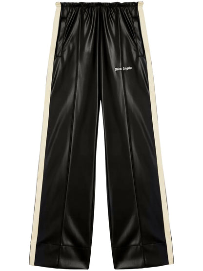 Logo-Embroidered Wide-Leg Track Pants