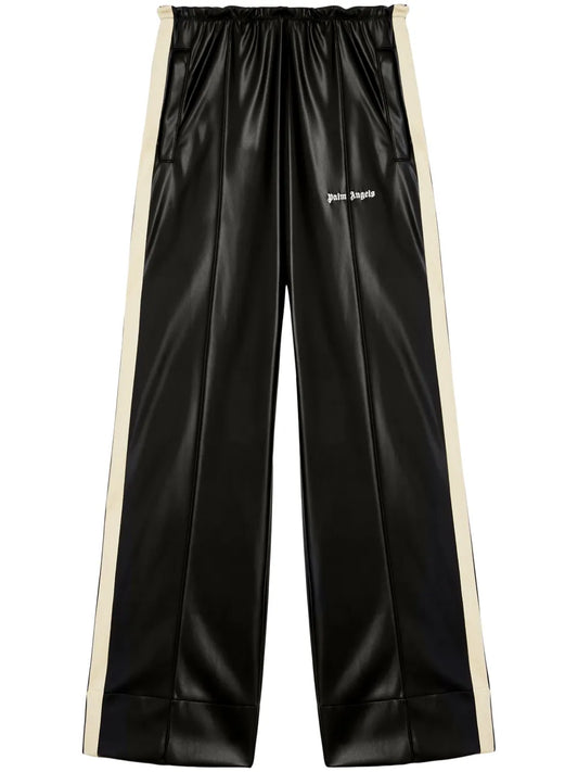 Logo-Embroidered Wide-Leg Track Pants