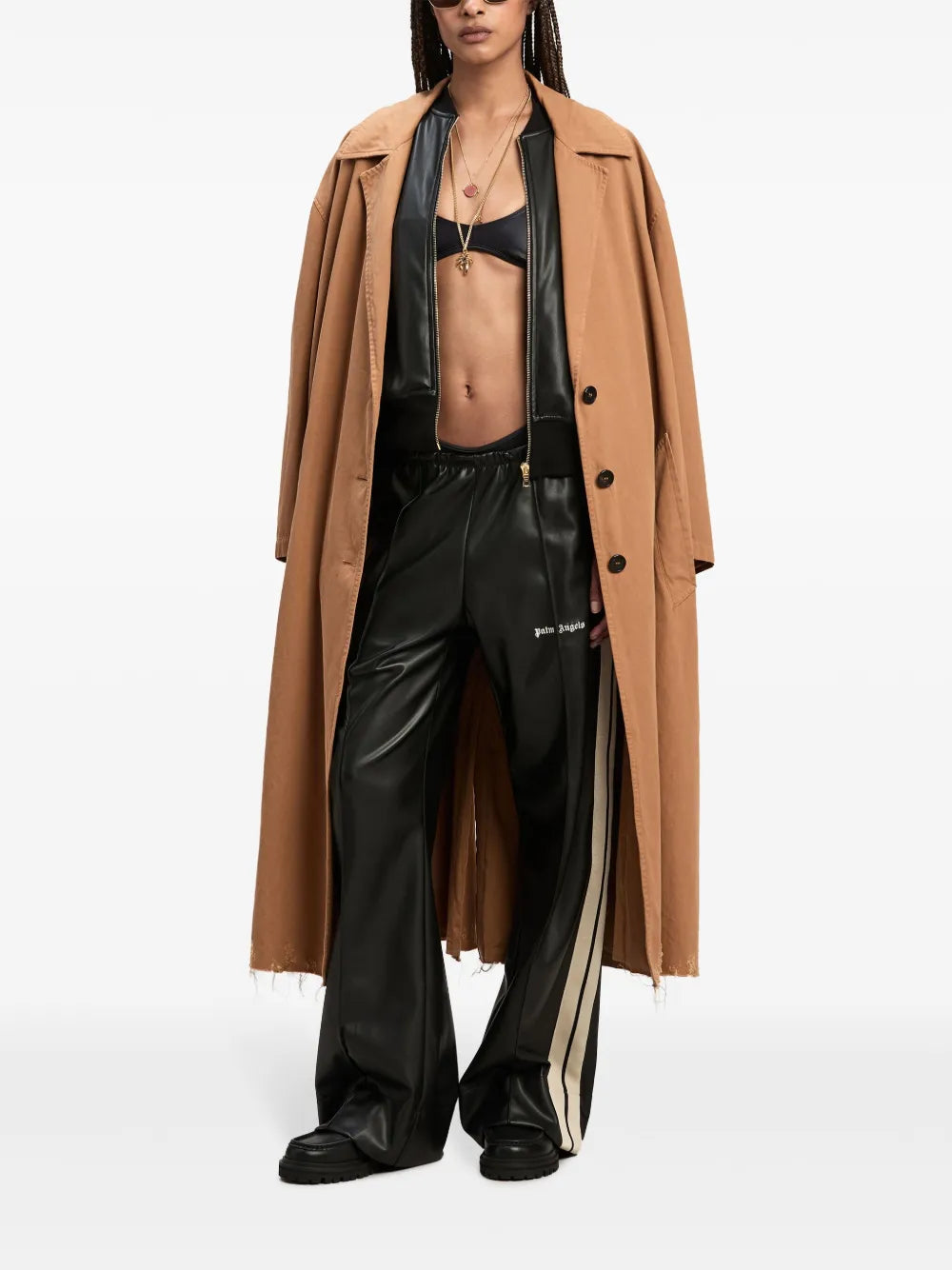 Logo-Embroidered Wide-Leg Track Pants