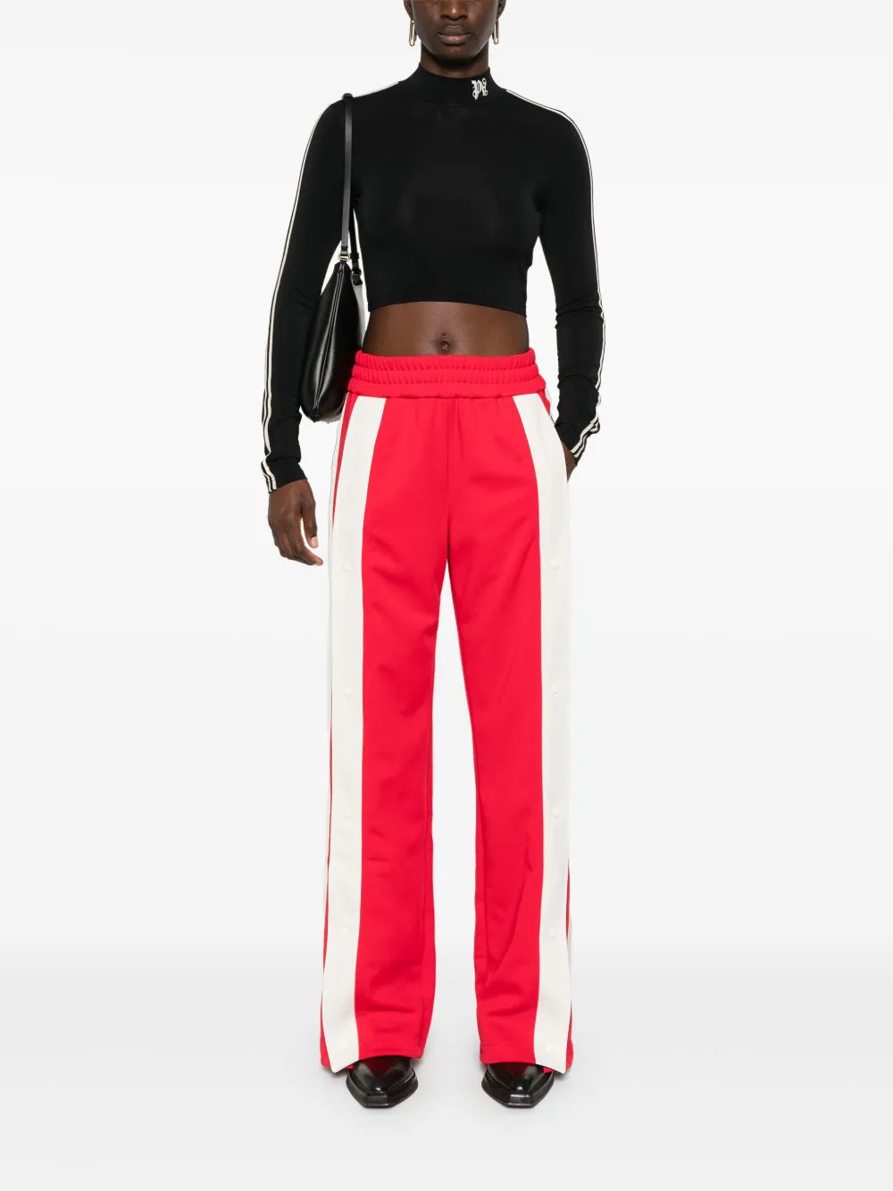 Embroidered-Logo Cropped Top