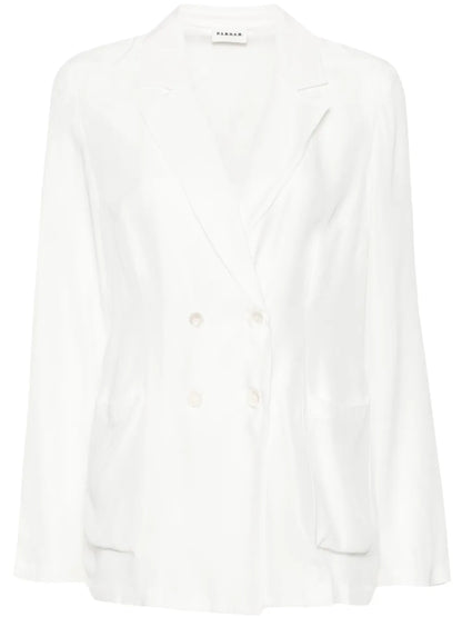 Sofia Double-Breasted Silk Blazer