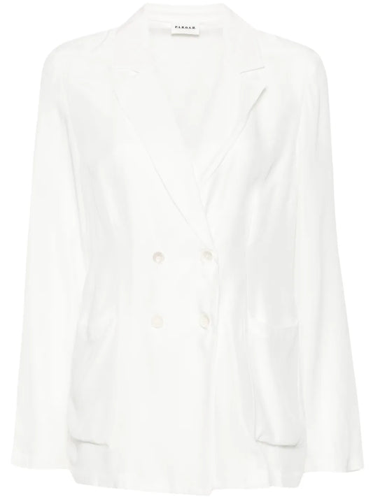 Sofia Double-Breasted Silk Blazer
