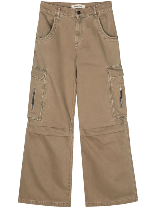 Wide-Leg Cotton Cargo Jeans