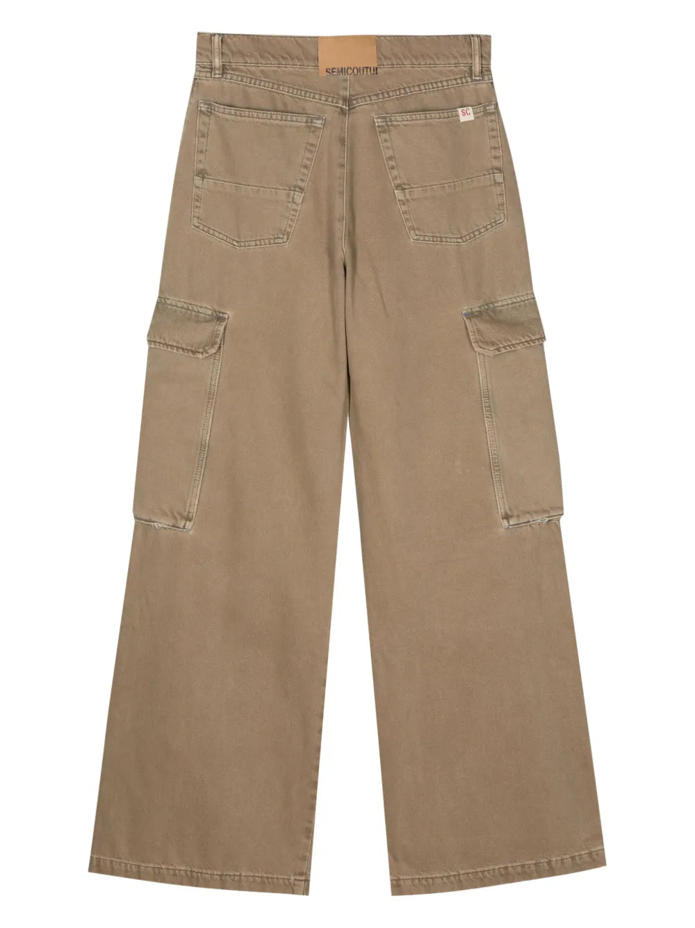Wide-Leg Cotton Cargo Jeans