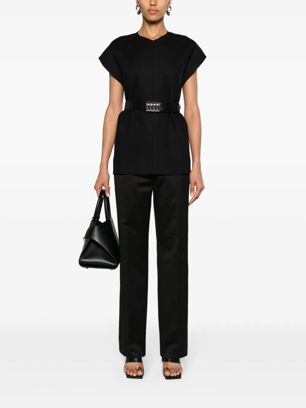 Pressed-Crease Straight Trousers