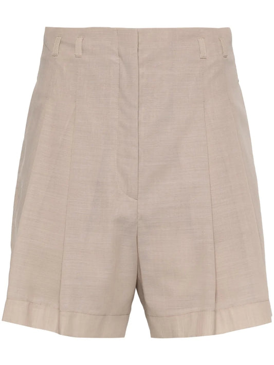Pleated Tailored Shorts