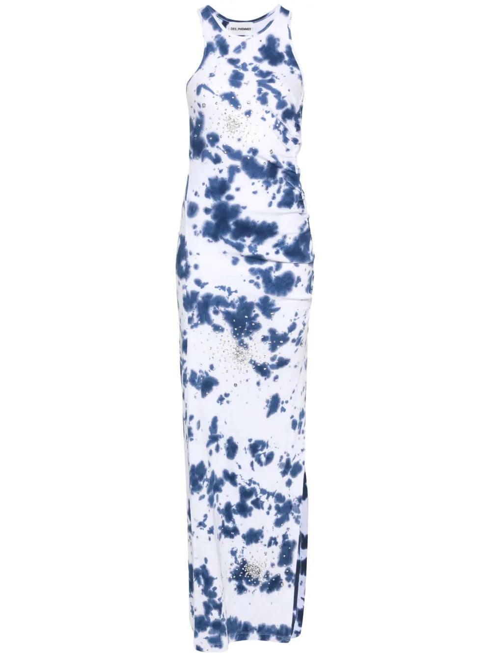 Crystal-Embellished Tie-Dye Dress