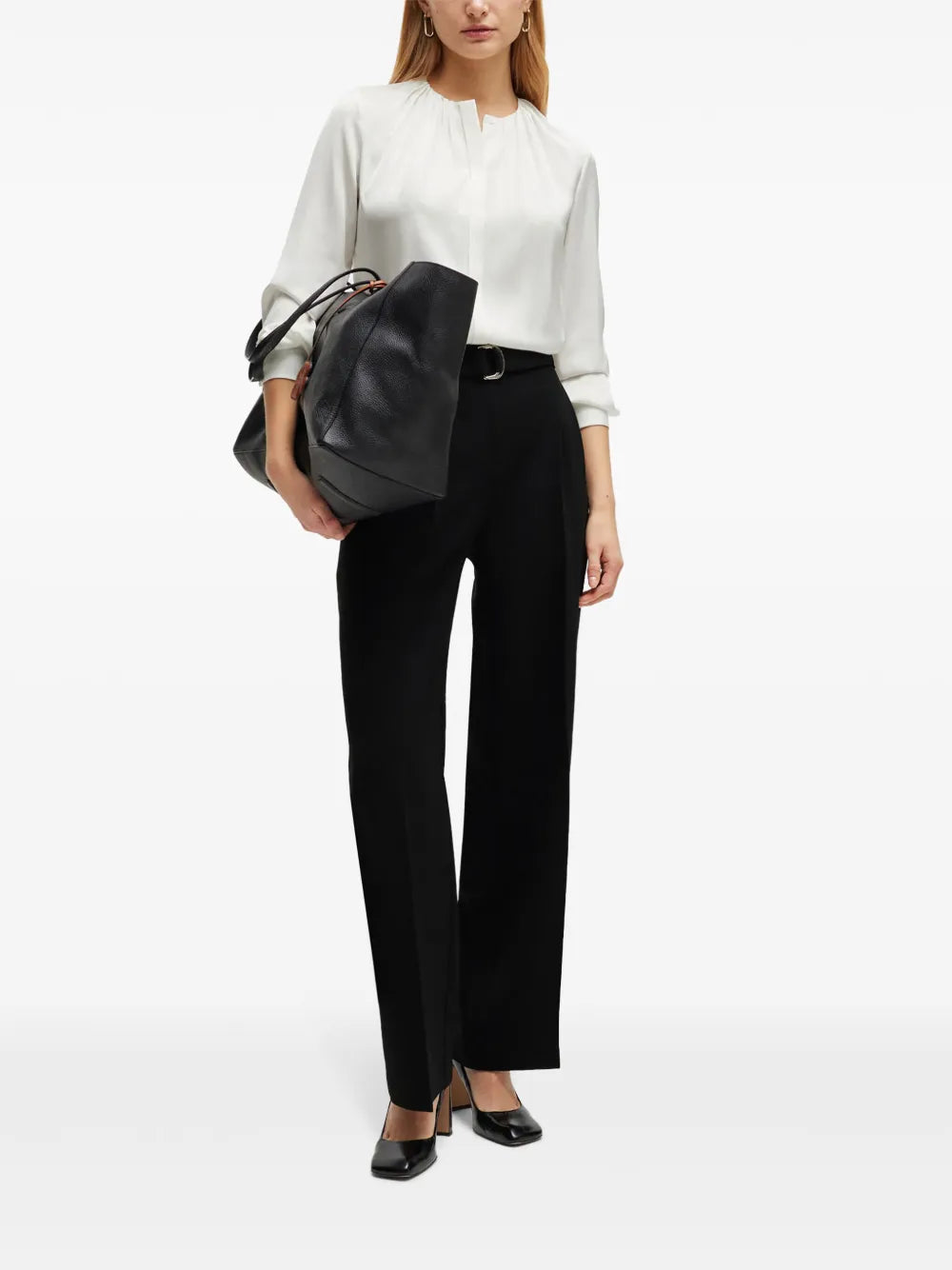 Gathered-Neckline Blouse