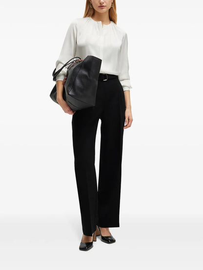 Gathered-Neckline Blouse