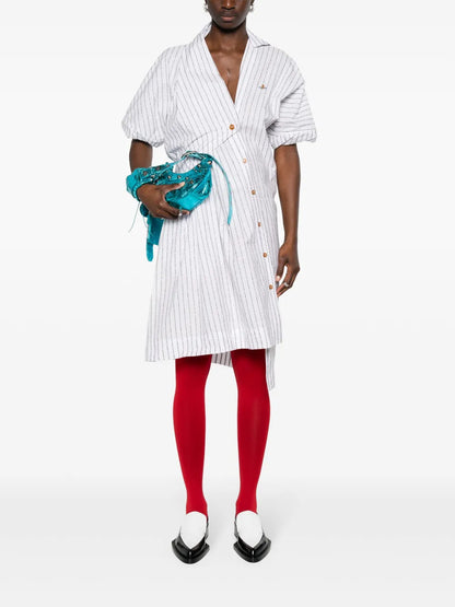 Logo-Striped Asymmetric Dress