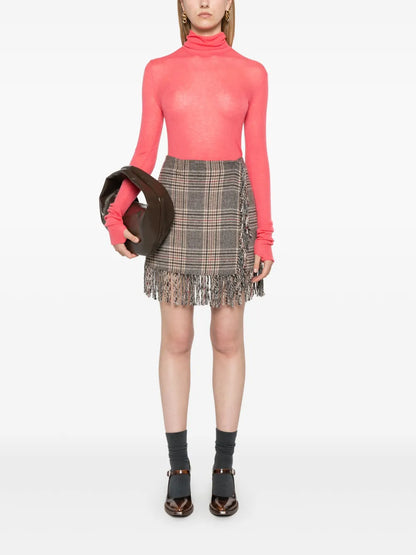 Fringed Midi Skirt