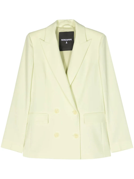 Peak-Lapels Double-Breasted Blazer