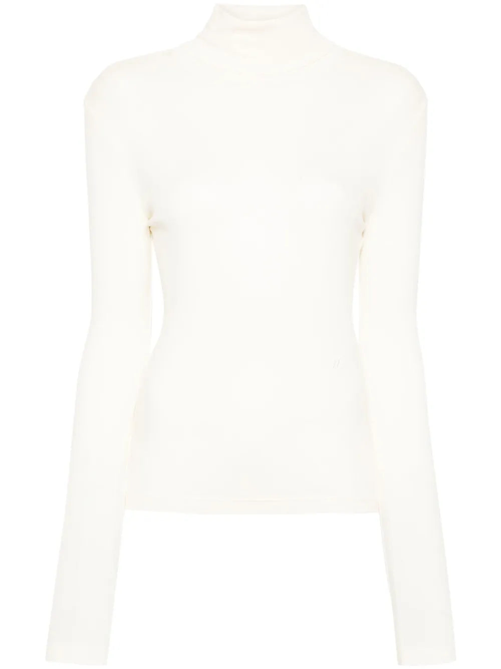 Roll-Neck Fine-Ribbed T-Shirt