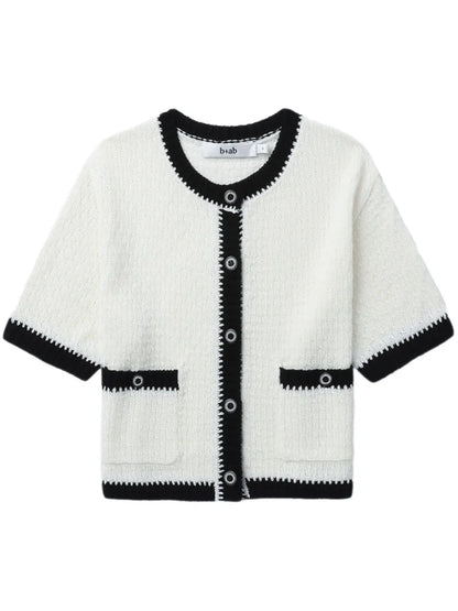 Pointelle-Knit Cardigan
