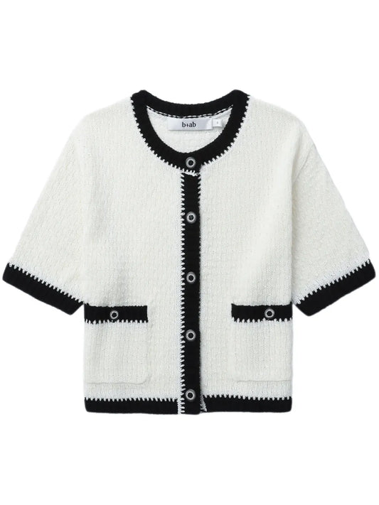 Pointelle-Knit Cardigan