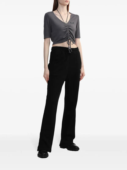 Gathered V-Neck T-Shirt