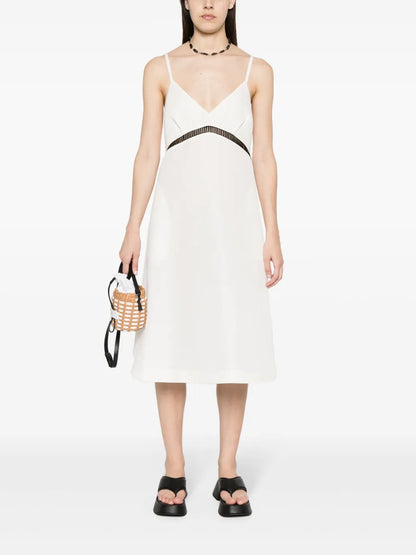 V-Neck Midi Dress