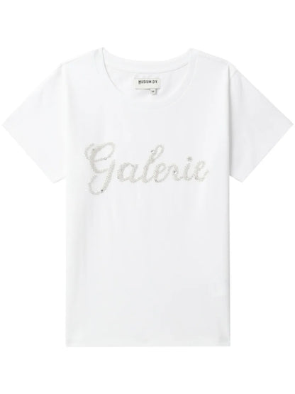 Crystal-Embellished Cotton-Blend T-Shirt