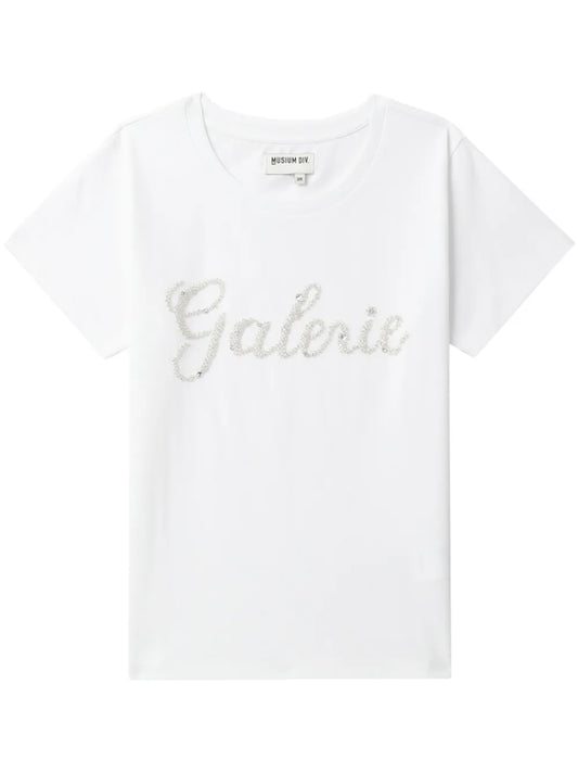 Crystal-Embellished Cotton-Blend T-Shirt
