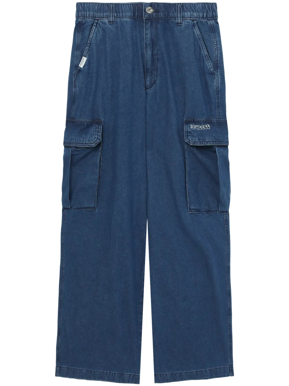 Cargo-Pocket Wide-Leg Jeans