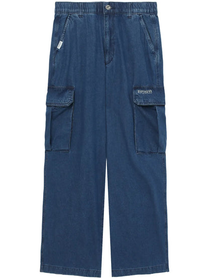 Cargo-Pocket Wide-Leg Jeans