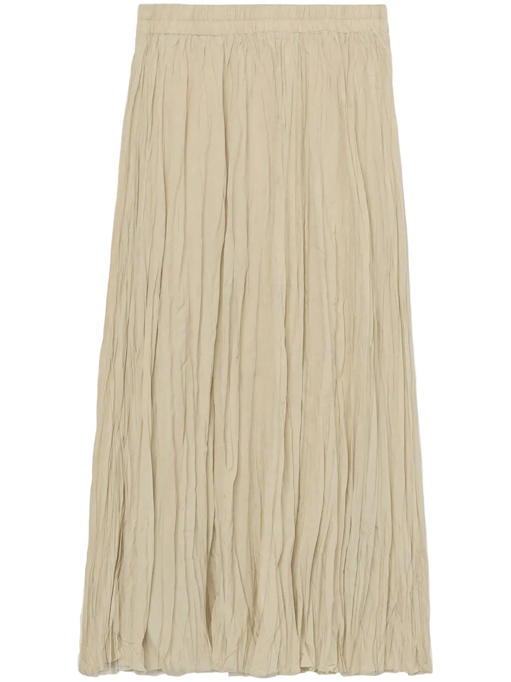 High-Rise Crinkled Midi Skirt