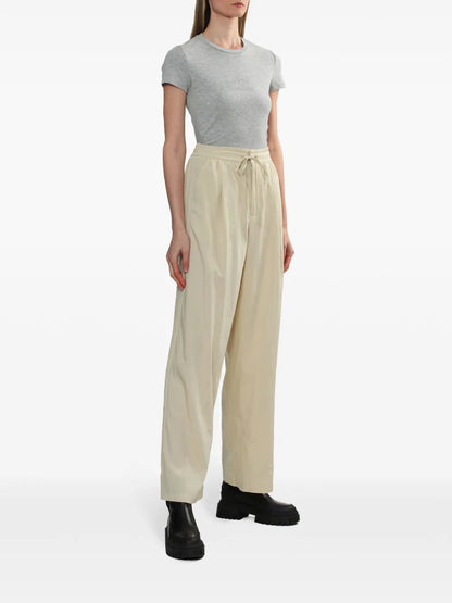 Pleat-Detail Wide-Leg Trousers