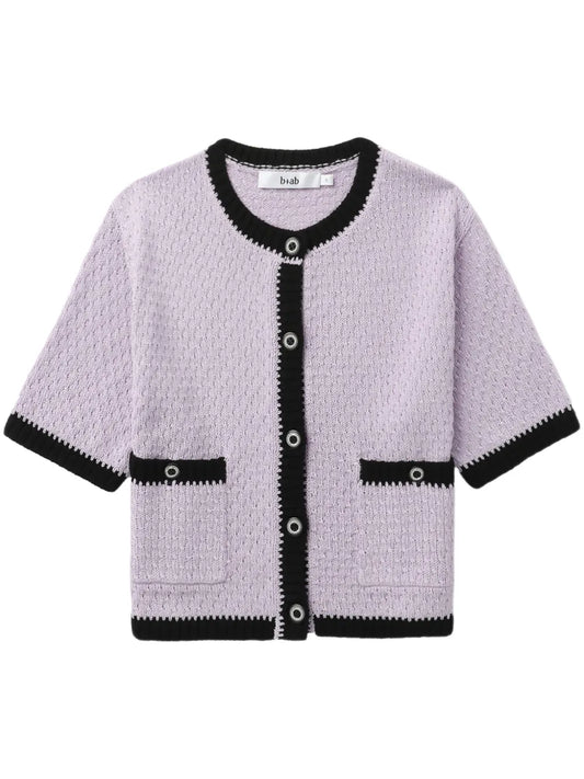 Pointelle-Knit Cardigan