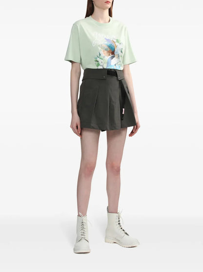 Pleated Buckled Skorts