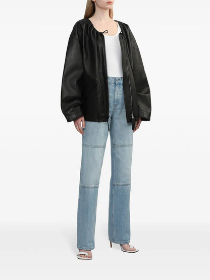 Straight-Leg Panelled Jeans
