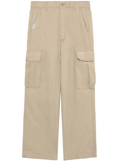 Wide-Leg Cotton Cargo Trousers