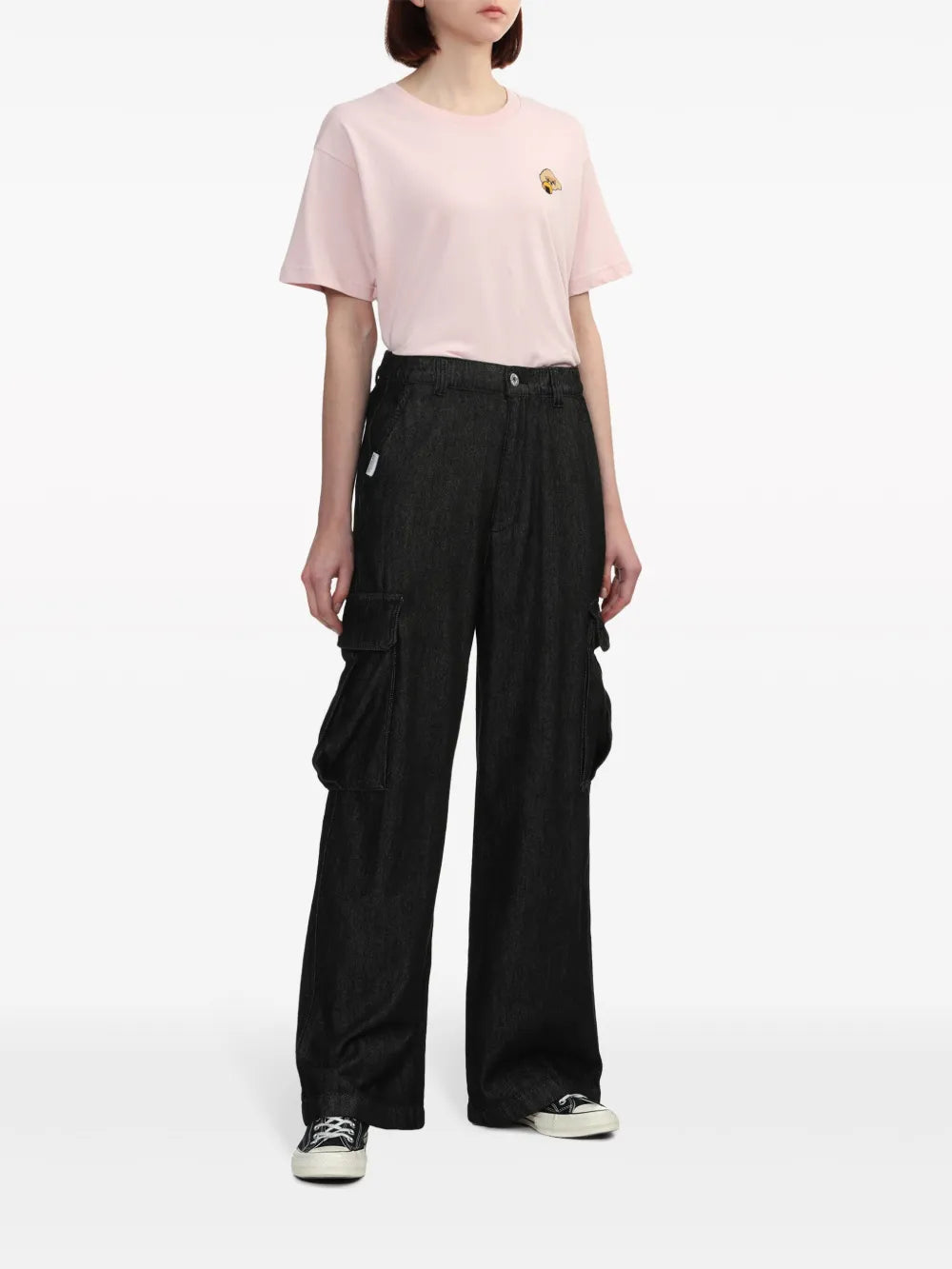 Wide-Leg Cotton Trousers